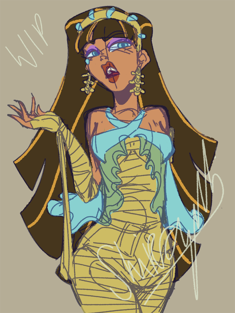 WIP Cleo de Nile fanart !!